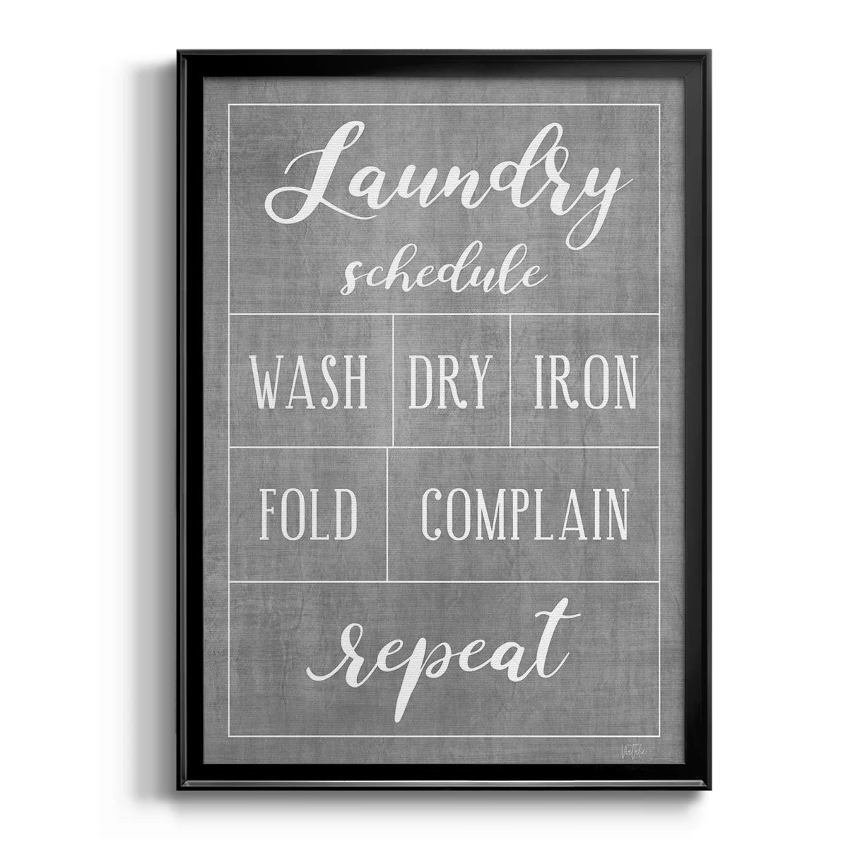 Laundry Schedule Premium Framed Print - Ready to Hang
