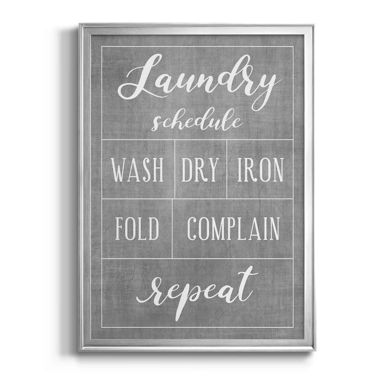 Laundry Schedule Premium Framed Print - Ready to Hang