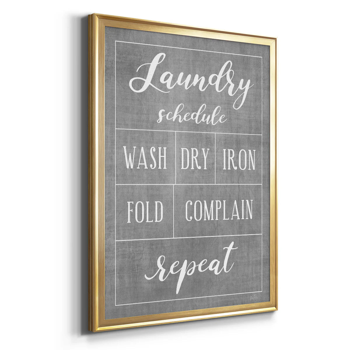 Laundry Schedule Premium Framed Print - Ready to Hang