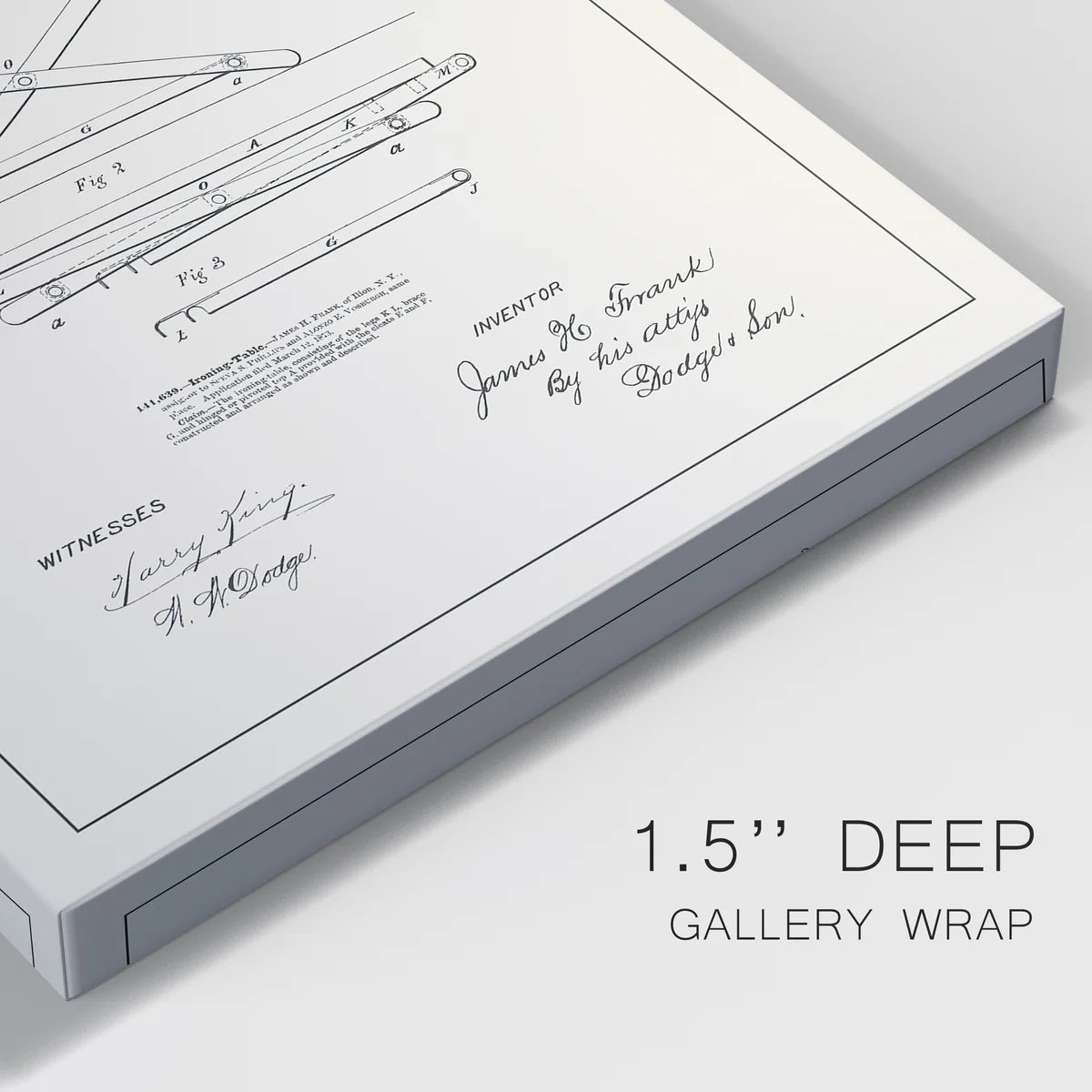 Laundry Patent IV Premium Gallery Wrapped Canvas - Ready to Hang