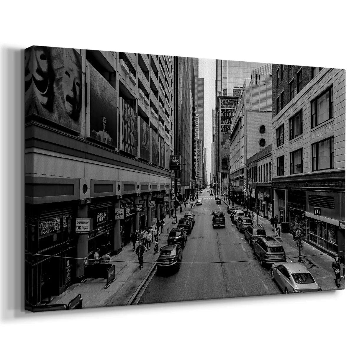 Vintage Chicago Street I - Gallery Wrapped Canvas