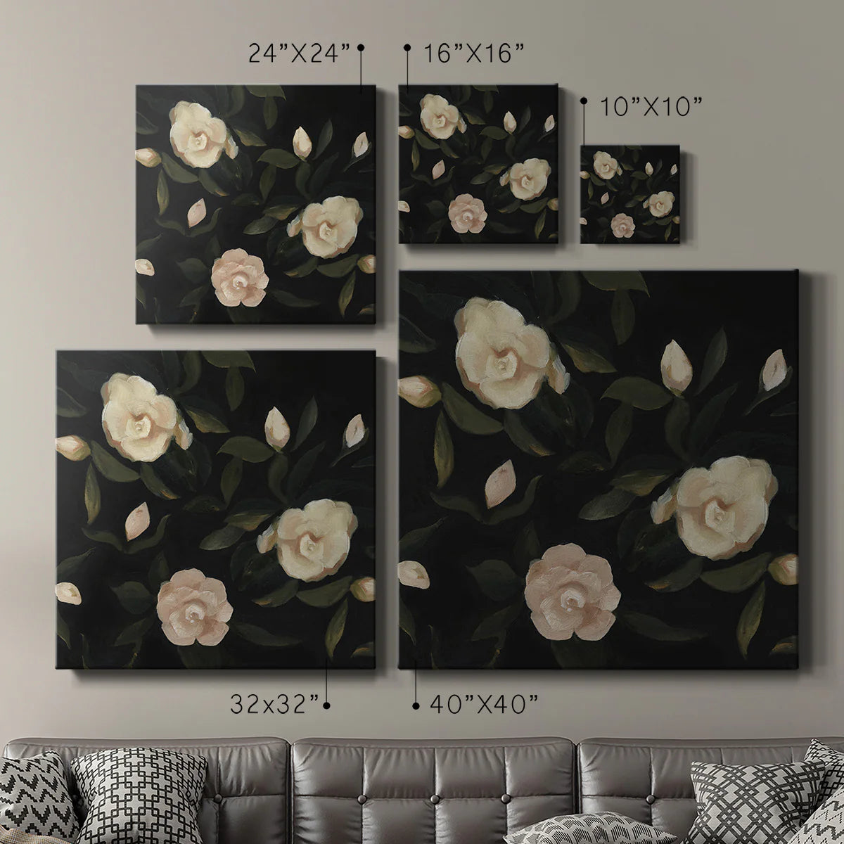 Evening Gardenias I-Premium Gallery Wrapped Canvas - Ready to Hang