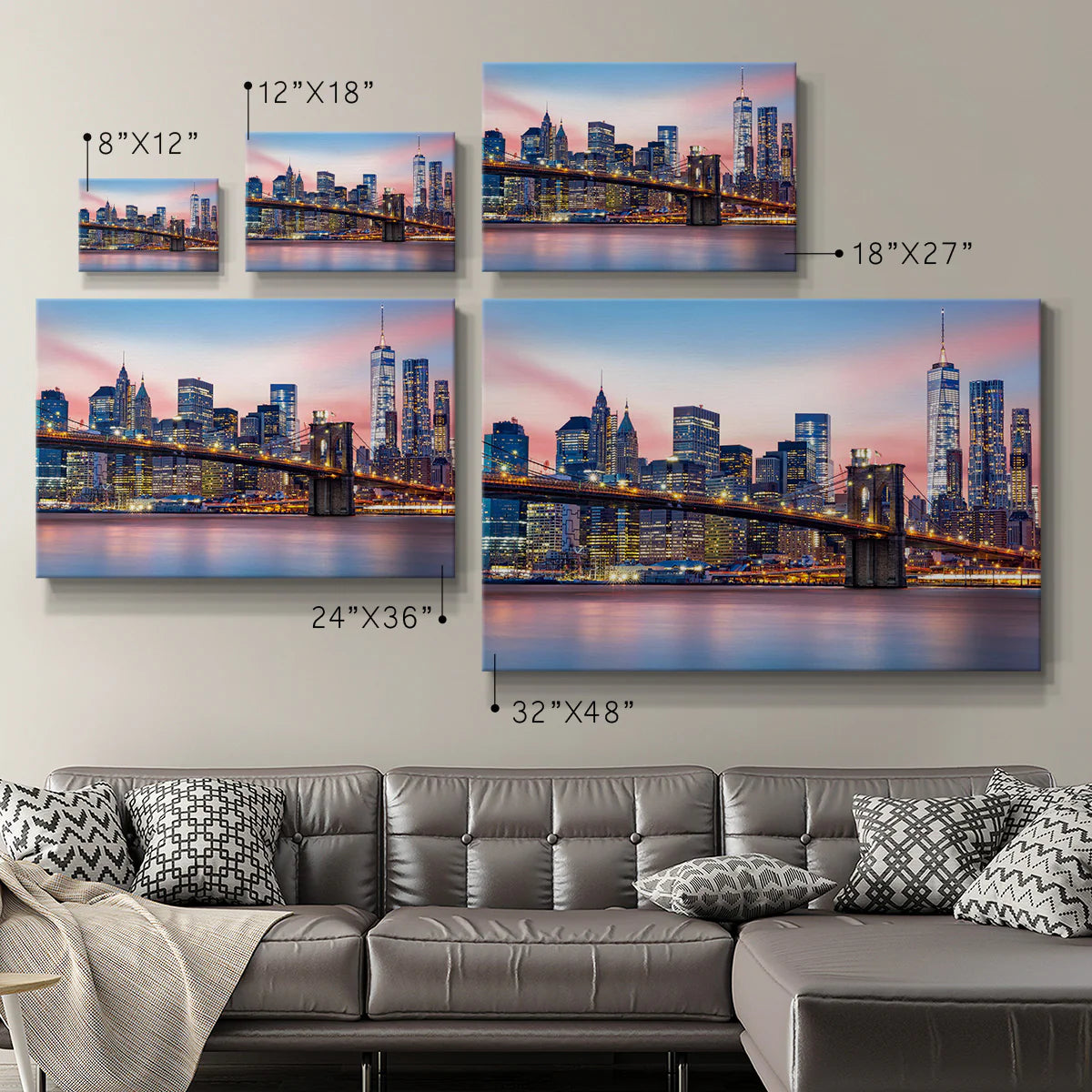 Brooklyn Bridge Premium Gallery Wrapped Canvas - Ready to Hang