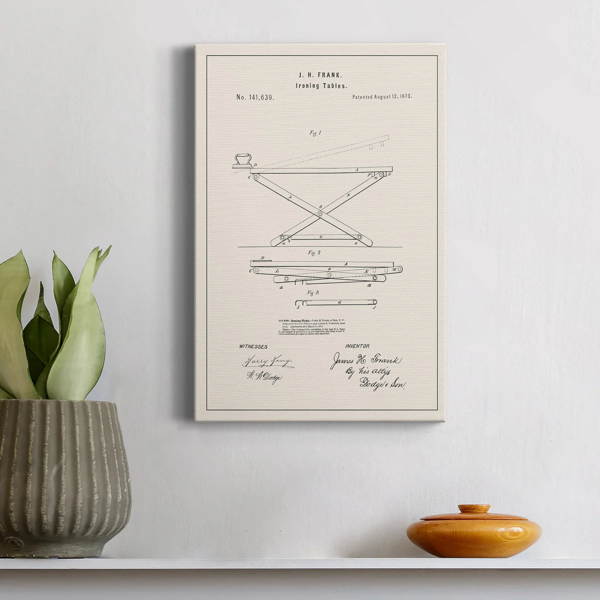 Laundry Patent IV Premium Gallery Wrapped Canvas - Ready to Hang