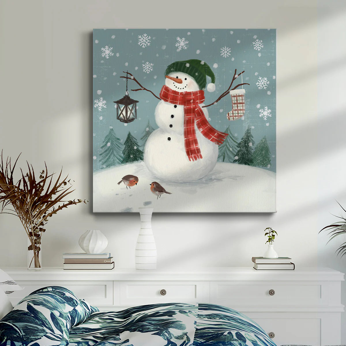 Jolly Snowman II-Premium Gallery Wrapped Canvas - Ready to Hang