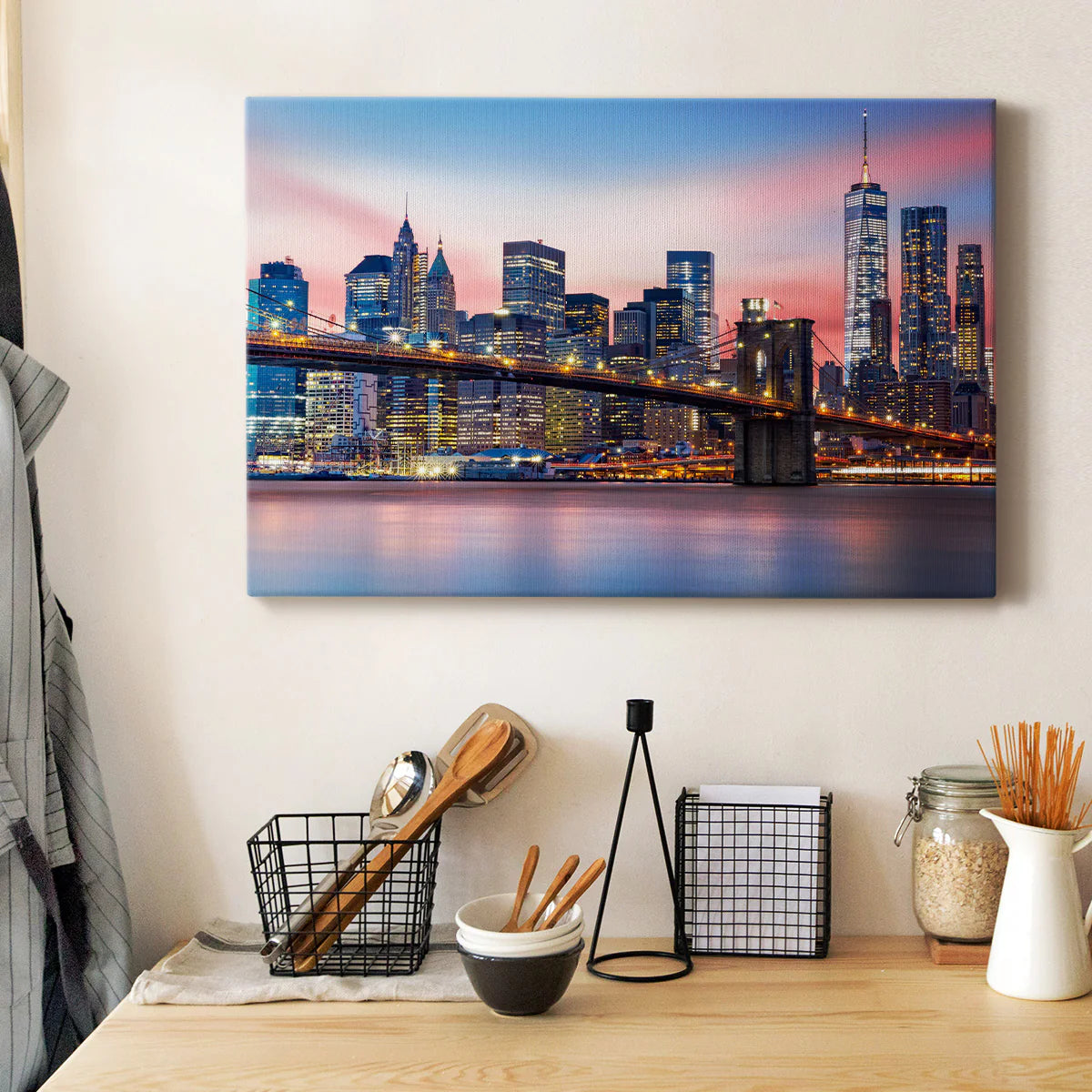 Brooklyn Bridge Premium Gallery Wrapped Canvas - Ready to Hang