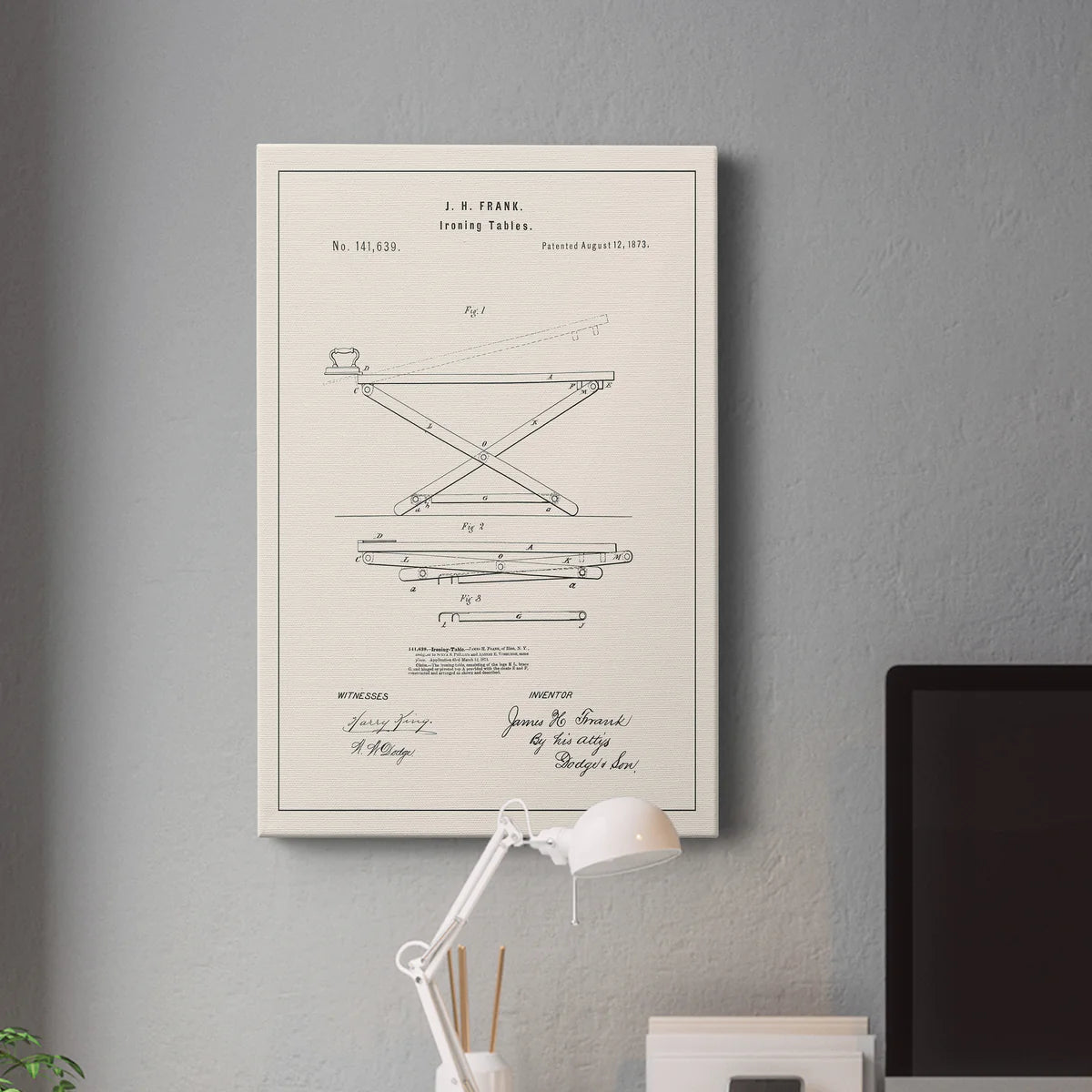 Laundry Patent IV Premium Gallery Wrapped Canvas - Ready to Hang