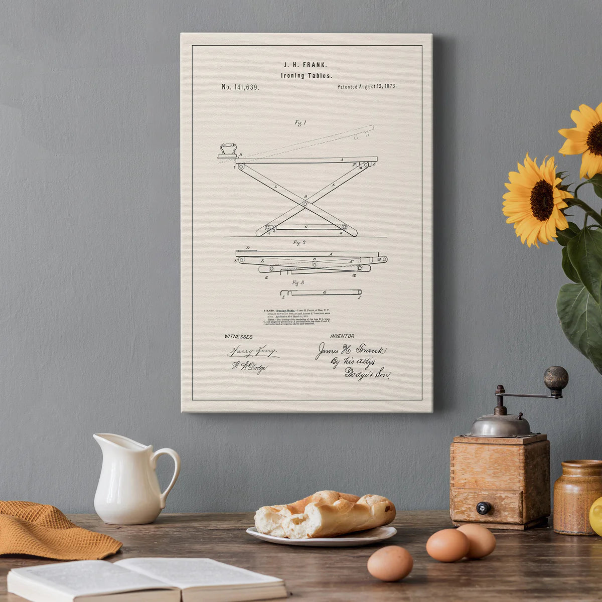 Laundry Patent IV Premium Gallery Wrapped Canvas - Ready to Hang