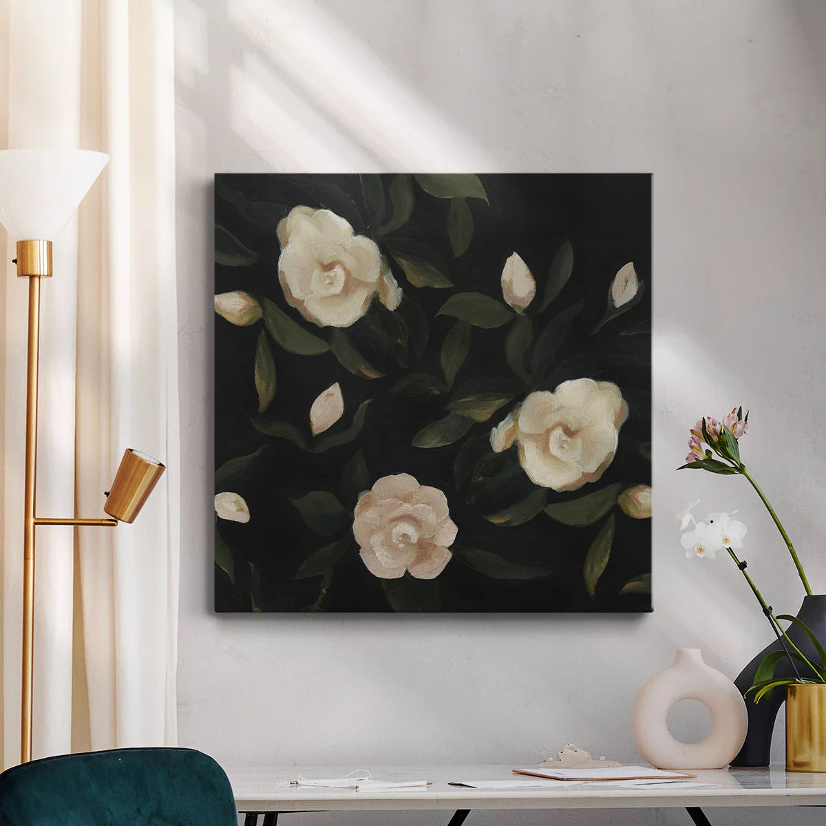 Evening Gardenias I-Premium Gallery Wrapped Canvas - Ready to Hang