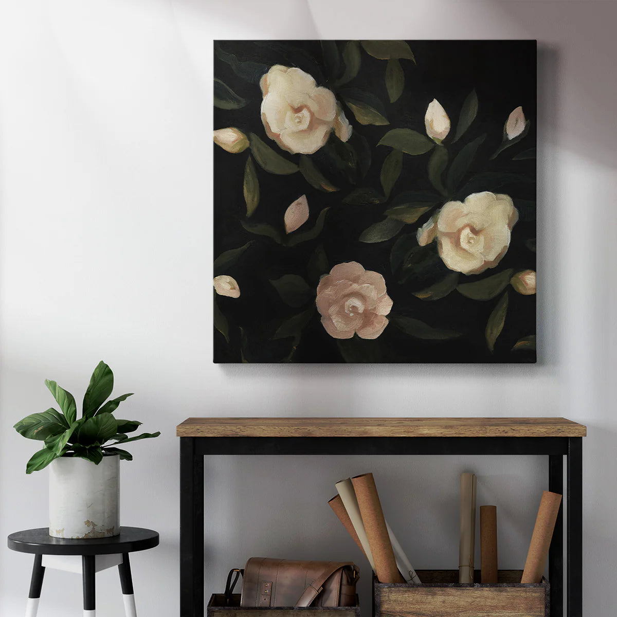 Evening Gardenias I-Premium Gallery Wrapped Canvas - Ready to Hang