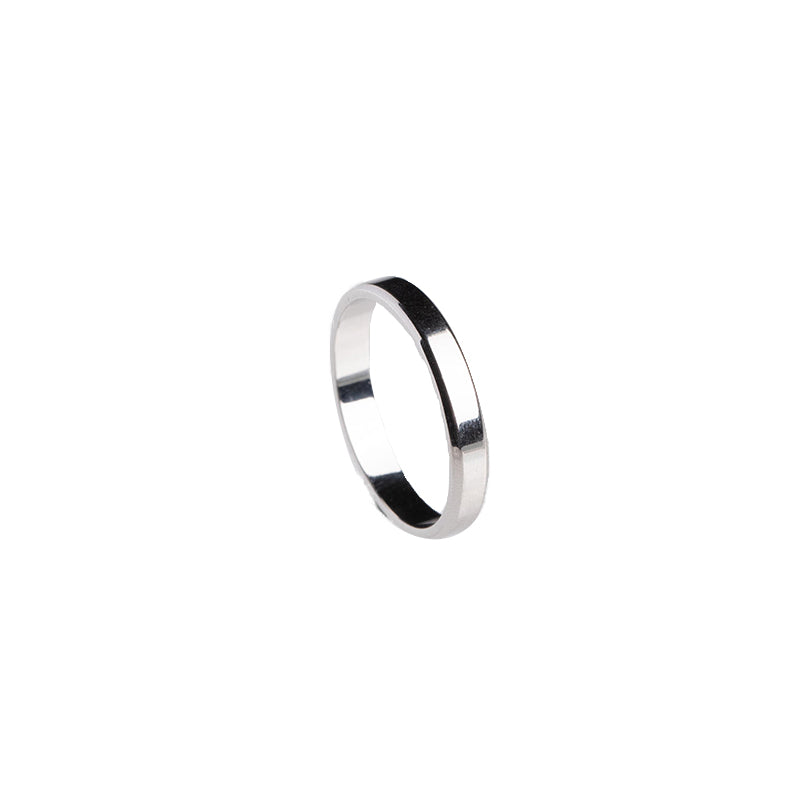 Sterling Silver Glossy Vegan Ring for Men and Women Couple Rings