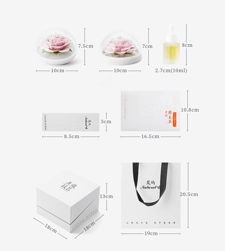 Peony Ceramic Diffuser Handcrafted Aromatherapy Gift Box for Holidays