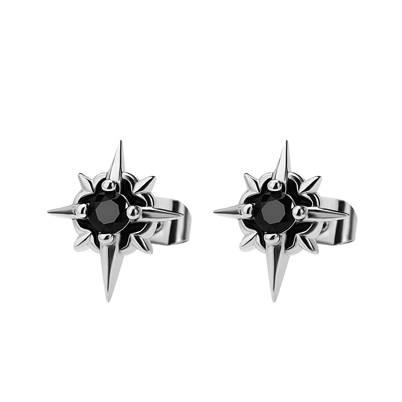 Polaris Sterling Silver Earrings for Boys New Hundreds of Premium Feeling Niche Temperament