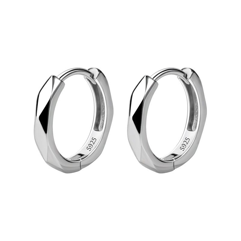 Diamond s925 sterling silver earrings for men's premium design niche silver earrings