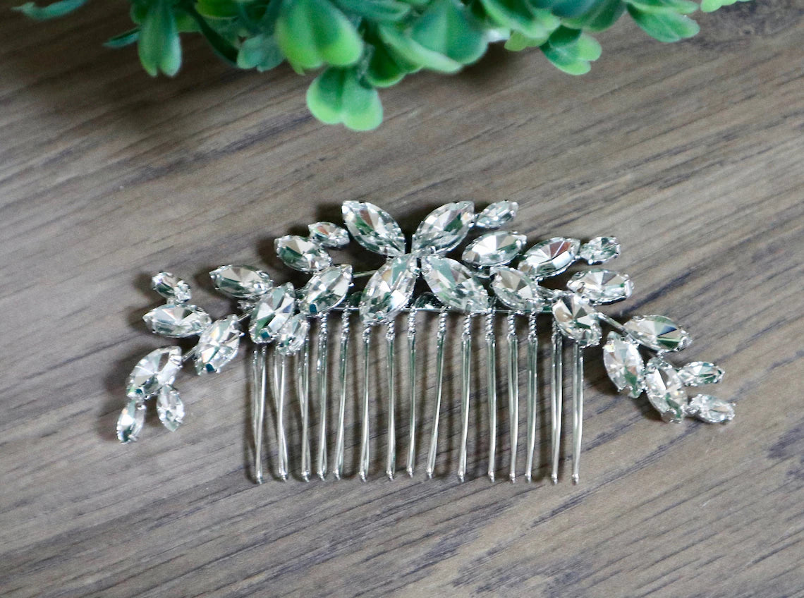 Crystal Bridal Hair comb Crystal Bridal Hair Accessories Silver Bridal Hair comb Silver Bridal Hair Accessories Crystal Bridal Hair comb