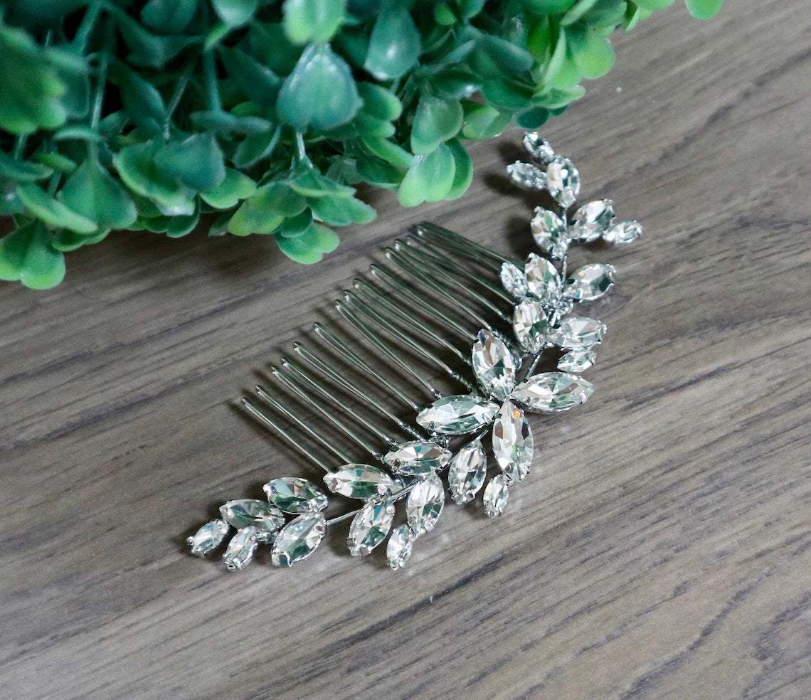 Crystal Bridal Hair comb Crystal Bridal Hair Accessories Silver Bridal Hair comb Silver Bridal Hair Accessories Crystal Bridal Hair comb