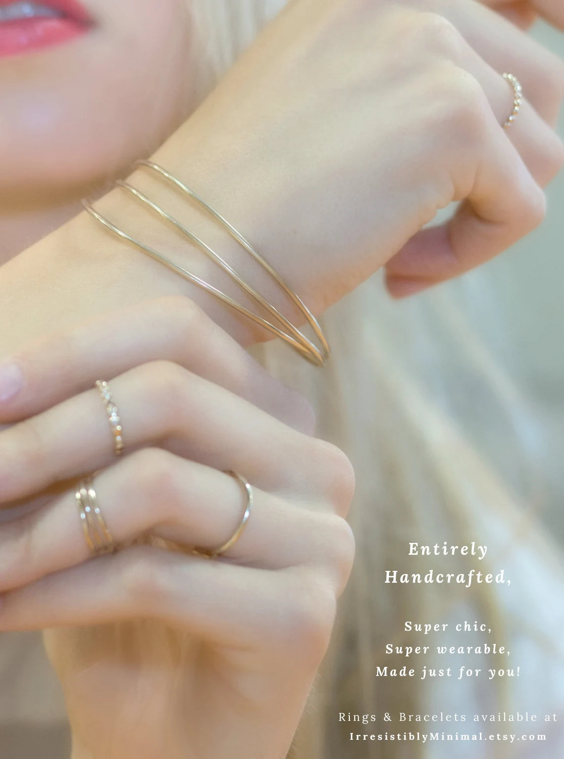 Thin Gold Bangle, 1 Or 3 Dainty Bangle Bracelet, Simple Stacking Bangle, Rose Gold Cuff, Silver, Minimalist Jewelry | Celebration Bangles