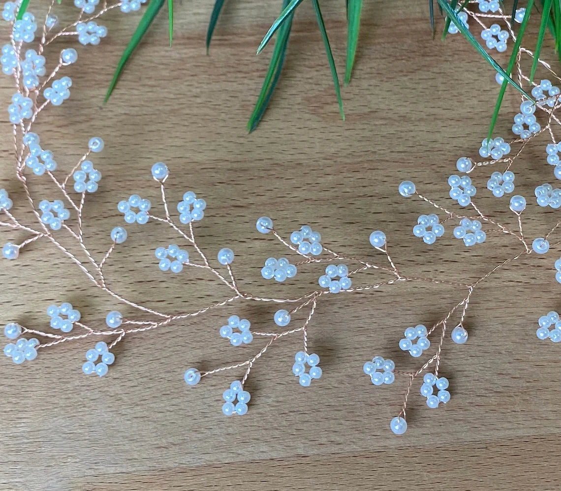 Baby's Breath Hair vine Bridal Hair vine Bridal hair accessory Wedding Hair Accessory Bridal Hair piece Silver Wedding Hair piece